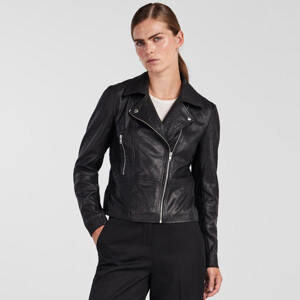 Y.A.S Sophie Black Leather Biker Jacket